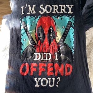 Deadpool black graphic tee